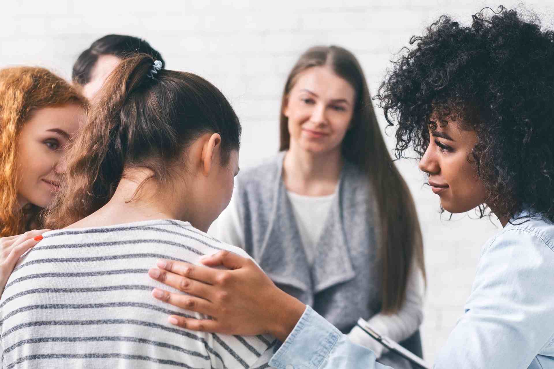 Group therapy session with supportive counseling during php addiction treatment